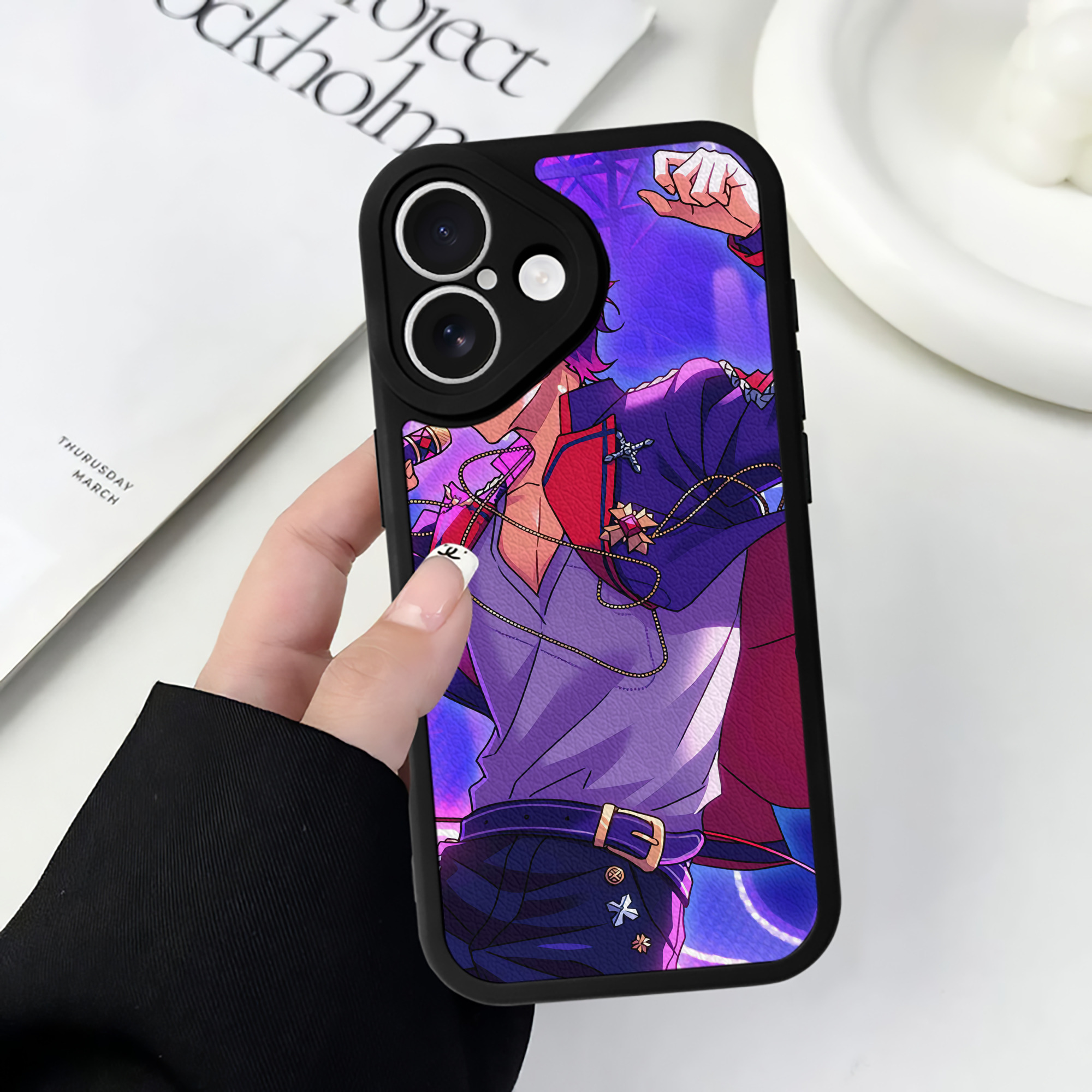 （画像用） あんさんぶるスターズ! Ensemble Stars 【iPhone 16シリーズ対応】シリコンスマホケース（レザー調） 材質：シリコン